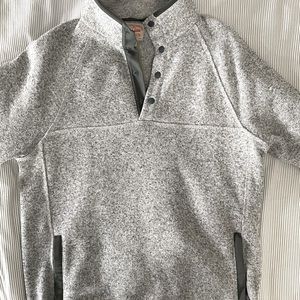 J Crew Sweater Polar Fleece Button Pullover Tundra